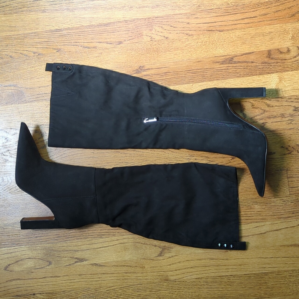 JLO Jennifer Lopez Krim Boot Women's Size 9.5 Black High Heeled Boot - Picture 2 of 16